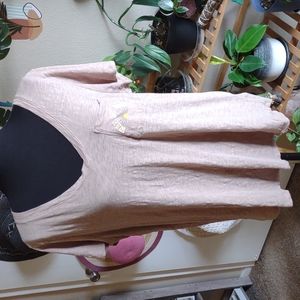 Torrid Sz 1 (14/16) Way Out West desert graphic Tan v-neck short sleeve t-shirt